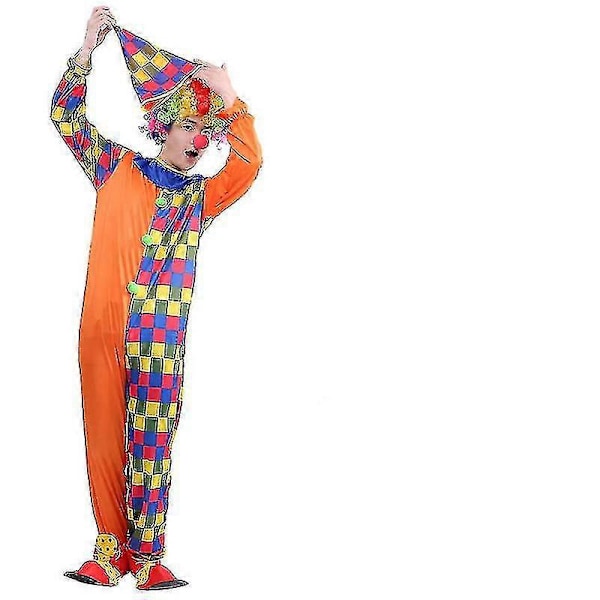 Halloweenfest Show Kostymer Herr Och Dam Clown Dräkt Vuxen Clown Kostym