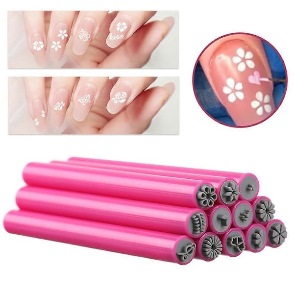 6 st Nagelkonst Stämpelpenna Set Kreativa DIY Nagelkonst Dotting Verktyg Mångsidighet