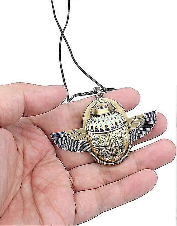 Måne Halskjede Egyptisk Skarabé Kompass Anheng