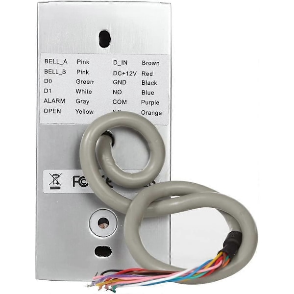Vedenpitävä IP68 metallikoteloinen itsenäinen kulunvalvontanäppäimistö Wiegand 26 bit -liitännällä 125 kHz RFID-kortille