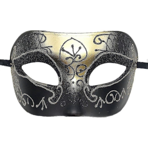 2 st, Par Maskerad Masker Metall Venetiansk Mardi Gras Fest Kväll Bal Maskeraddräkt Mask(guld)