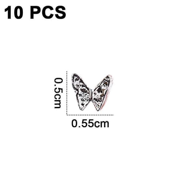 10 stk 3D Krystall Rhinestone Smykker Neglekunstdekorasjon For Kvinner Jenter Damer