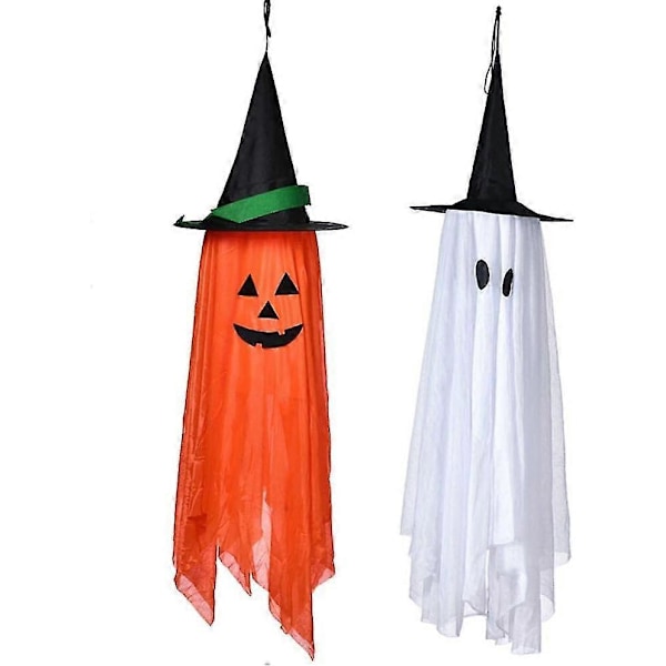 2 Pakning Halloween Festdekorasjon Hengende Spøkelser Trær Hage Uteplass Plen Hagefest Høytid T