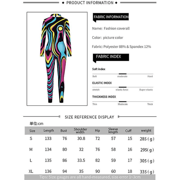 Naisten Halloween-asu Stretch Skinny Catsuit jumpsuit Bodysuit style 3 L