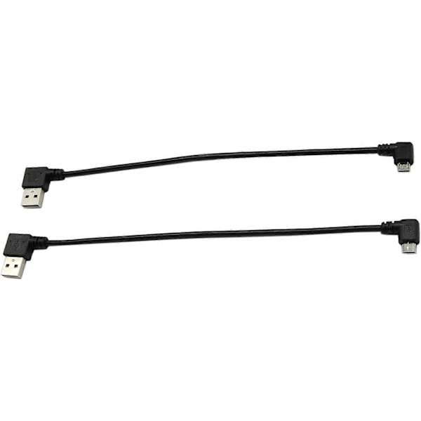 9-tums Micro USB Combo Vänster & Höger Vinkel Micro USB 5Pin Hane till USB 2.0-kabel Typ A Hane Vänster Vinkel Data Synkroniserings- och Laddningskabel för Samsung, HTC, Mot
