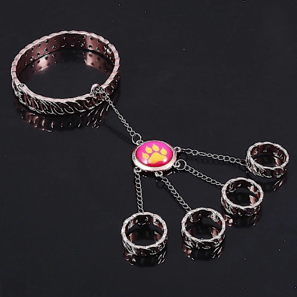 Animations Ladybug Reddy Girl Ring Armband Set Kattklo och Hundklo Element Ring Öppning Stängning Armband Present till Barn-