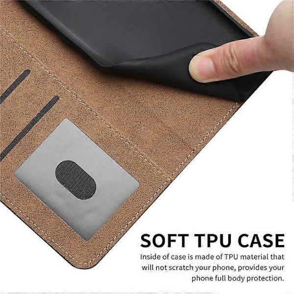 Kompatibel til Oppo A79 5G Linjer Præget Mobiltelefon Etui Foldbart Stativ PU Læder Cover Red