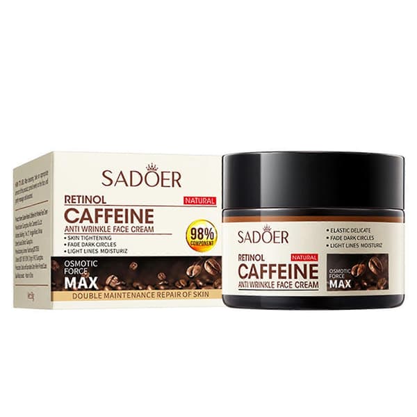 Koffein Retinol Nattkräm Uppljusande Hudtoner Ansiktskräm för Alla Hudtyper