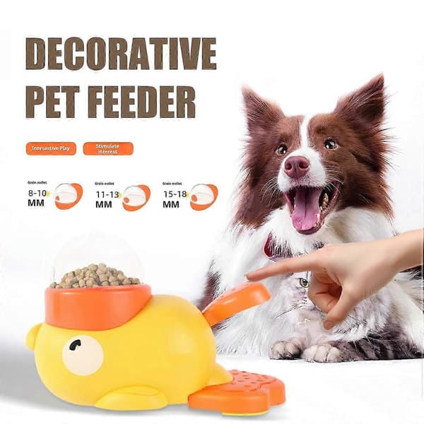 Hunde Puzzle Foderautomat Interaktivt Kæledyrsfoder Godbid Dispenser Tegneserie And Design Kæledyr Snack Foderautomat til Hund