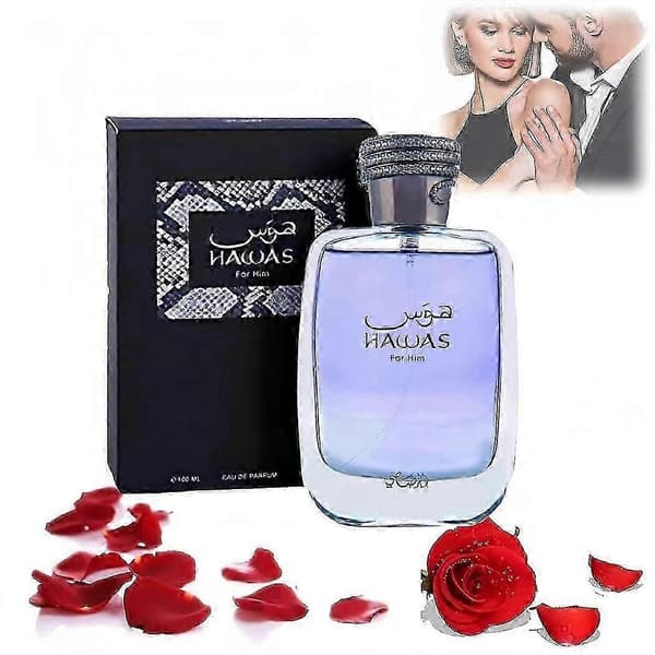 HAWAS FOR HIM Eau De Parfum 100ML, Langvarig Pour Homme Spray