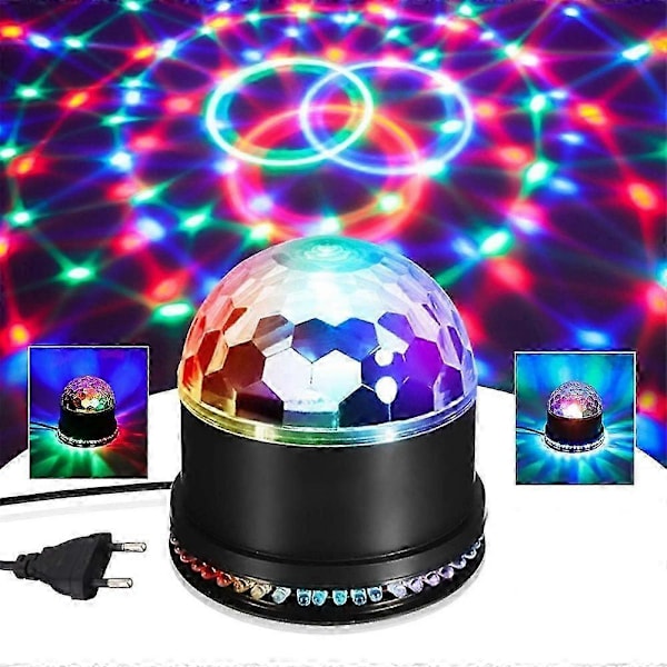 Diskokule LED Diskokule, RGB Diskolys, Partylys, Musikkstyrt