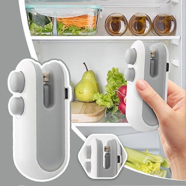Mini 2-i-1 Genopladelig Magnetisk Snackforsegler Husholdnings Mini Forseglingsmaskine