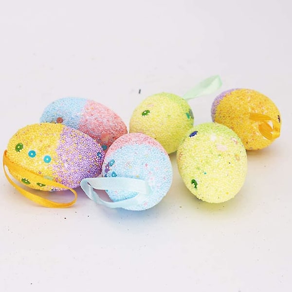 Påskepynt 4*6cm Juletre Skum Egg Dekorasjoner 12 Stykker bd
