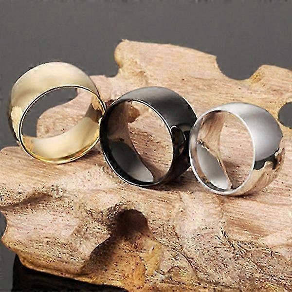 Herre Dame Koncis Titanium Stål Bånd Ring Bryllup Forlovelse Elsker Smykker