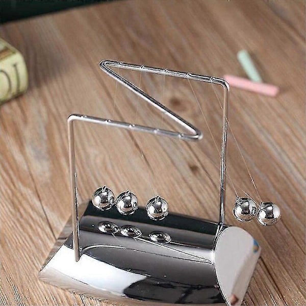 Balls Bring 5 Kugler, Z Formet Vugge, Elektropletteret Metalmateriale Kugler Med Base, Fysisk Gadget