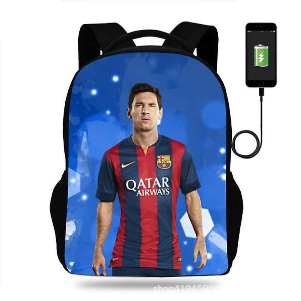 Euro Football Star Usb-ryggsekk Enkel reiseveske style 5