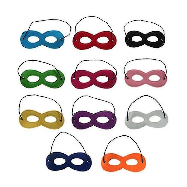 24-pack Halloweenmasker Filtmasker Ögonmasker Halvmasker H