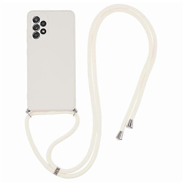 Kompatibelt Skal för Samsung Galaxy A52 4G / 5G / A52s 5G, Exakta Utskärningar, TPU-skydd med Långt Snöre White