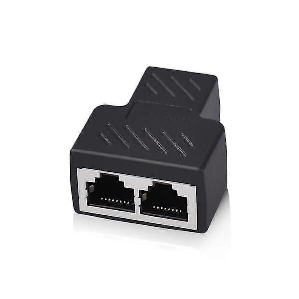 2 Port RJ45 Splitter Adapter LAN Nätverk Ethernet Kabelkontakt 1X