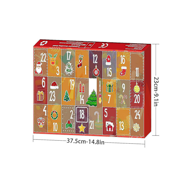 Jul advent nummer 24 Nedräkning Brosch Gåva