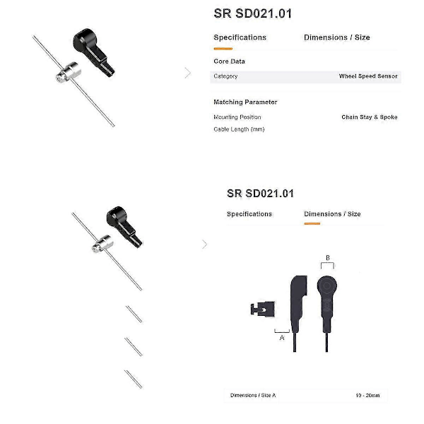 Nopeusanturi sähköpyörään, sopii Mid Motor M510 M600 M820 Sd021.01 -moottoreille