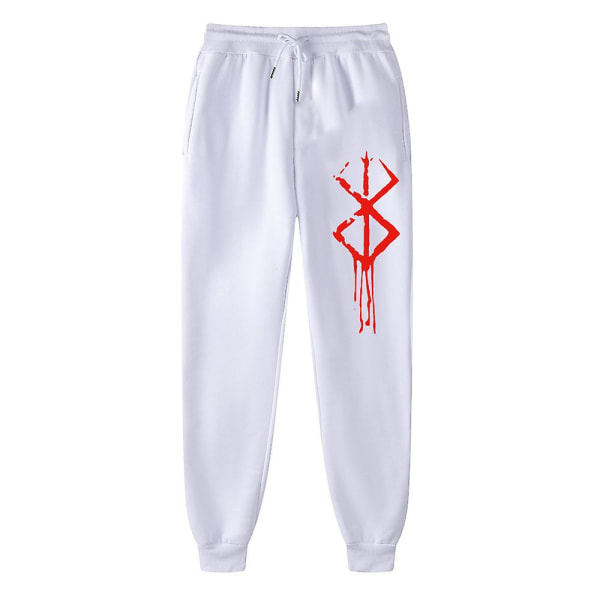 Anime-housut Berserk lenkkeilyhousut Naisten pitkät housut miesten casual housut Harajuku Streetwear lenkkeilyhousut Y2k miesten lenkkeilyhousut pitkät housut white3 XXXL