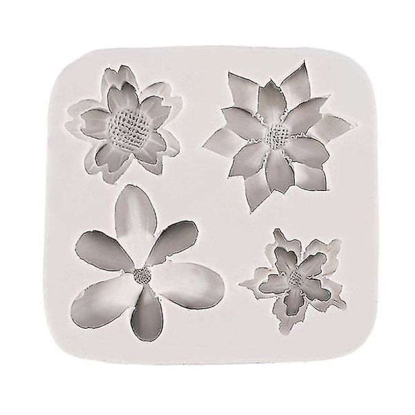 Silikone Daisy Kirsebærblomst Formet Slik Chokolade Bageforme DIY Blomst Cupcake Topper Fondant Kage Dekoreringsværktøj Perfekt Gave Til Bageentusiaster