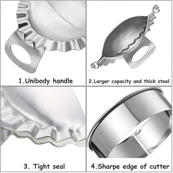 3 Stykker Dumplings Maker Dumpling Press Former Med 3 Stykker Dumpling Deig Former I 9.5 Cm/ 8.5 Cm/ 8 Cm Dumpling Wrapper Kutter Pai Ravioli Empanadas