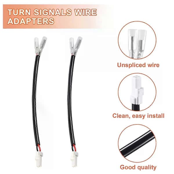 2 stk. Motorcykel Blinklys Ledningsnet Stik Blinklys Stik Adapter til KTM