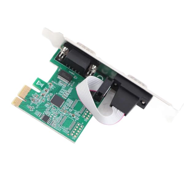 PCIE Serielt Kort Minus40 til 85℃ 2 Port PCI Express X1 til DB9 COM RS232 Konverter Adapter Controller til Win