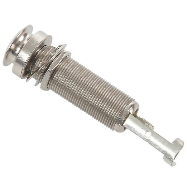 10 st Gitarr Pickup Endpin Utgång Jack Nickel Remlås Krom LTH