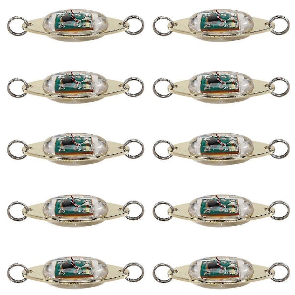 10 stk LED Fiskeblinkere Fiske-skjeer Under vann Blinker Bass Halibut Blinker Trolling Dyp Slipp Fiske Lys