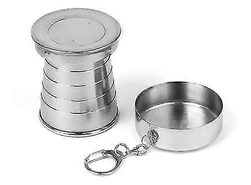 Mugg Rostfritt Stål Hopfällbar Vatten Campingmugg Utomhus 75ml Vikbar Set Lock (1st) yu