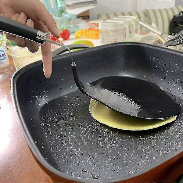 Premium Chef Series Rund Fleksibel Stor Spatel Pandekagespatel, Pandekagevender, Ægge-vender og Omeletspatel - Varmebestandig Sort