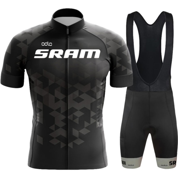 SRAM Cykelkläder Herr Sommar Herr Set 2023 Mtb Outfit Set Sportswear Shorts Uniform Jersey Byxor Man Kläder Skjorta Haklapp Army Green L