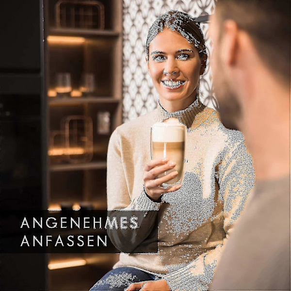 Design Latte Macchiato Glass (4 X 450ml) - Dobbelveggede Glass Laget av Borosilikatglass