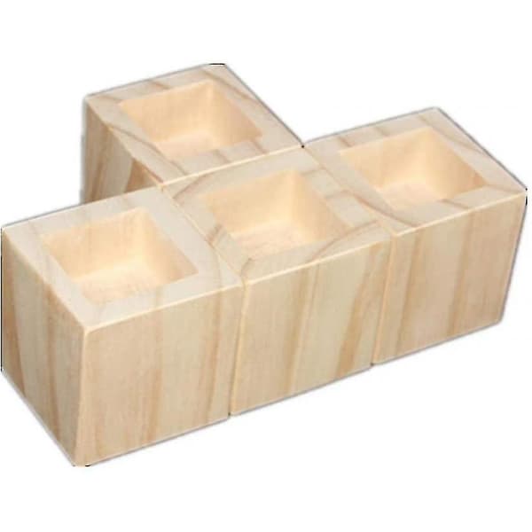 Sängförhöjare, Soffbensstolsängmöbelben, Stark träbas, 4-pack BRE