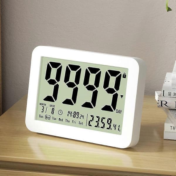 Elektronisk nedtellingstimer med stor skjerm, digital nedtelling 9999-dagers timer