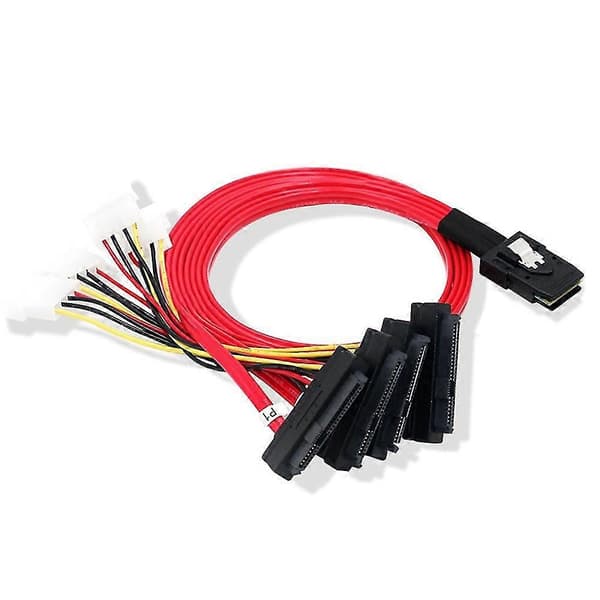 Mini SAS 36 Pin SFF8087 til 4 SAS 29 Pin SFF8482 Internt Kabel