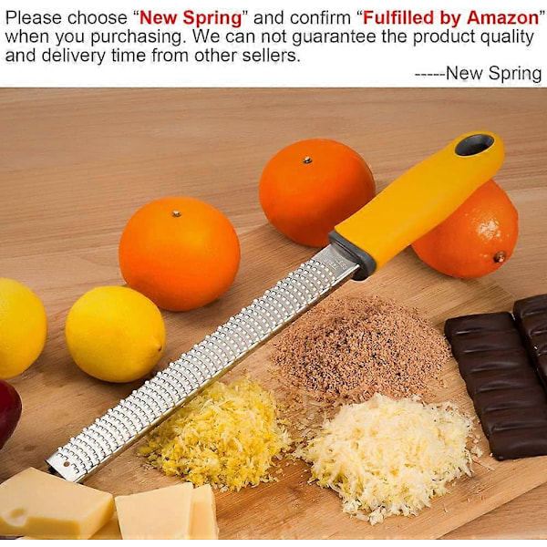 Citron Zester og Rivejern med Knivskarp Rustfri Stål Klinge
