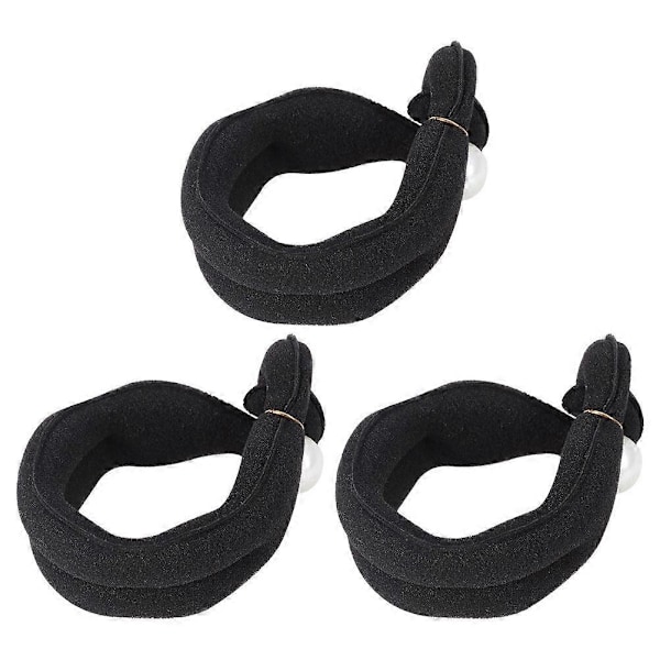 3 stk. Fransk Hårknold Maker Elegant Hårholder Svamp Donut Maker Perle Hårtilbehør