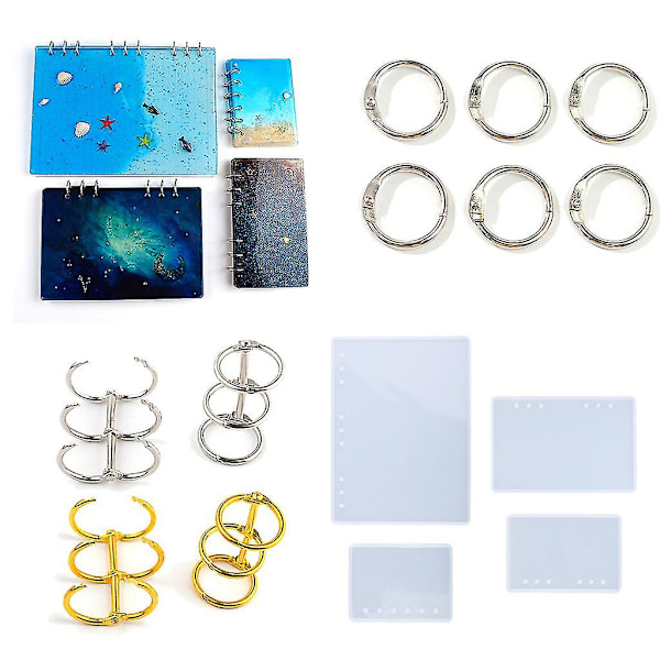 Notesbog Epoxy Resin Form Dagbog Notesblok Silikoneform DIY Håndværk Journal Planner Agenda Organizer Notesbog Støbning-fg