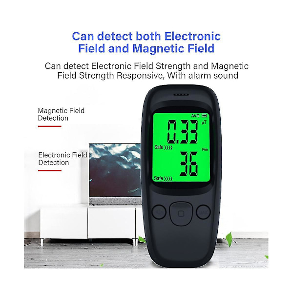 Elektromagnetisk strålingsdetektor LCD Digital Kjernefysisk Tester EMF-måler Håndholdt Teller Emisjonsdosimeter