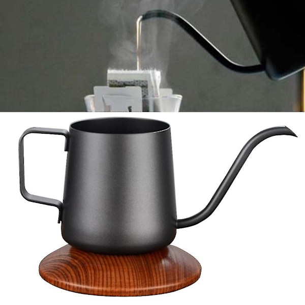 Fashion 250ml Rustfrit Stål Lang Tud Kaffe Dryp Potte Te Kedel Krus Kande Q