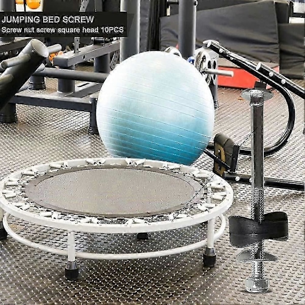 12-pack Trampolin Distanser med Skruvar för att Fixera Trampolinen - Ersättning Trampolintillbehör - Yvan
