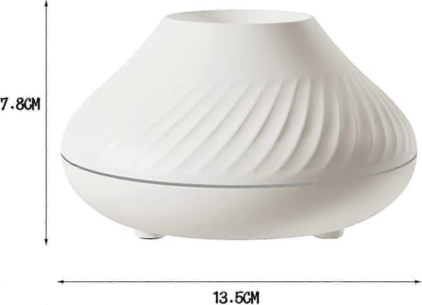 Essential Oils Diffuser, 130 ml USB Bærbar Ultralyd Luft Aroma Luftfugter, 1 stk. (cremehvid)