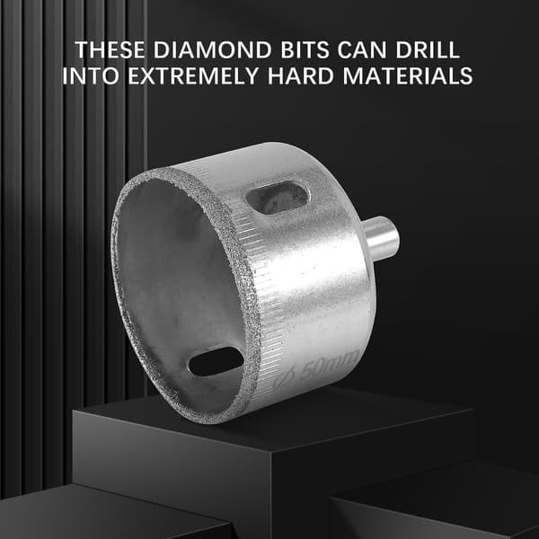 10 stk Diamant 3-50mm Bor Sag Sett Fliser Keramikk Marmor Glasskutter