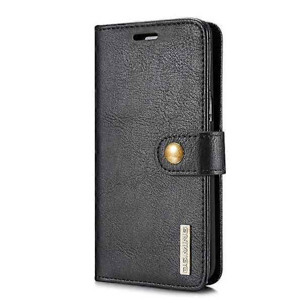 DG.MING Kompatibel med Samsung Galaxy S8 Plus G955 Avtagbart 2 i 1 Anti-repa Plånboksfodral i Spaltläder Black