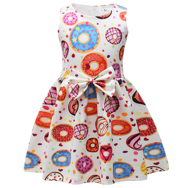 Jenter Cosplay Dress Bowknot Dress Christmas Halloween Party 130cm