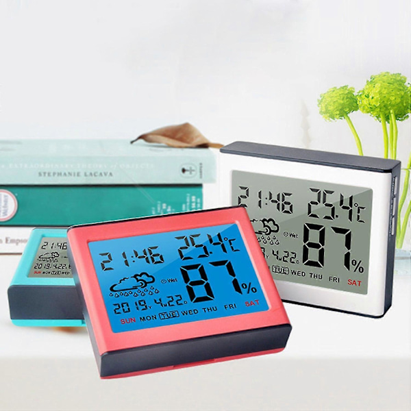 Termometer LCD Digital Skærm Tegneserie Komfortindikator ABS Elektronisk Termometer til Hjemmet-ZZY